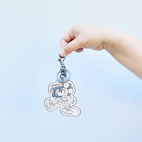 NWT Coach Minnie Mouse w Boombox Key Fob Keychain Bag Charm - Picture 3 of 5